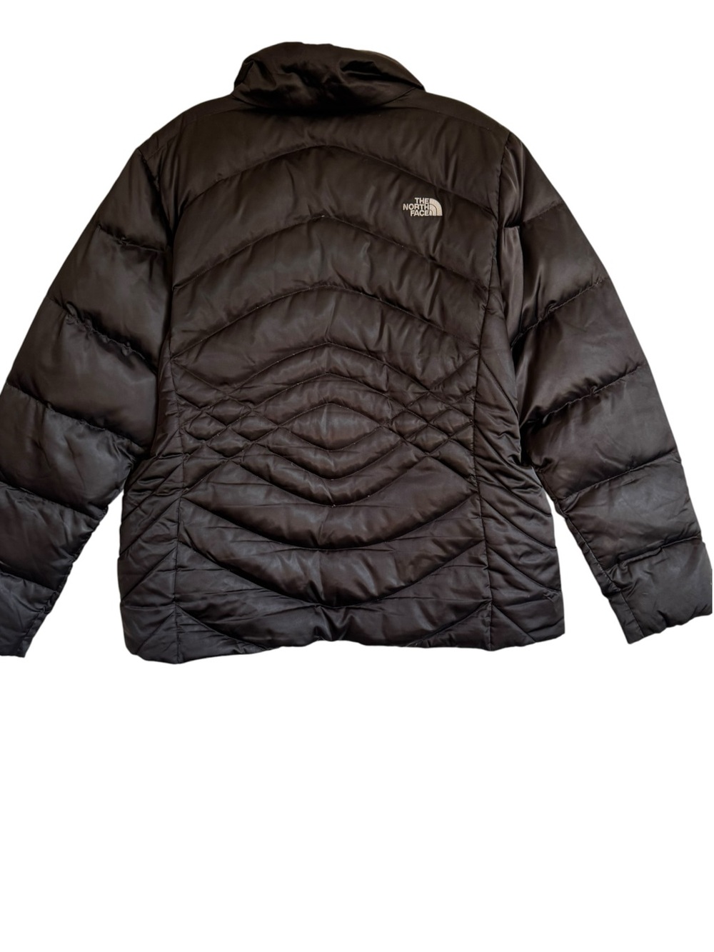 The North Face Down 550 Puffer Jacket Womens Black Chevron Quilted Coat Size XXL - Picture 2 of 14